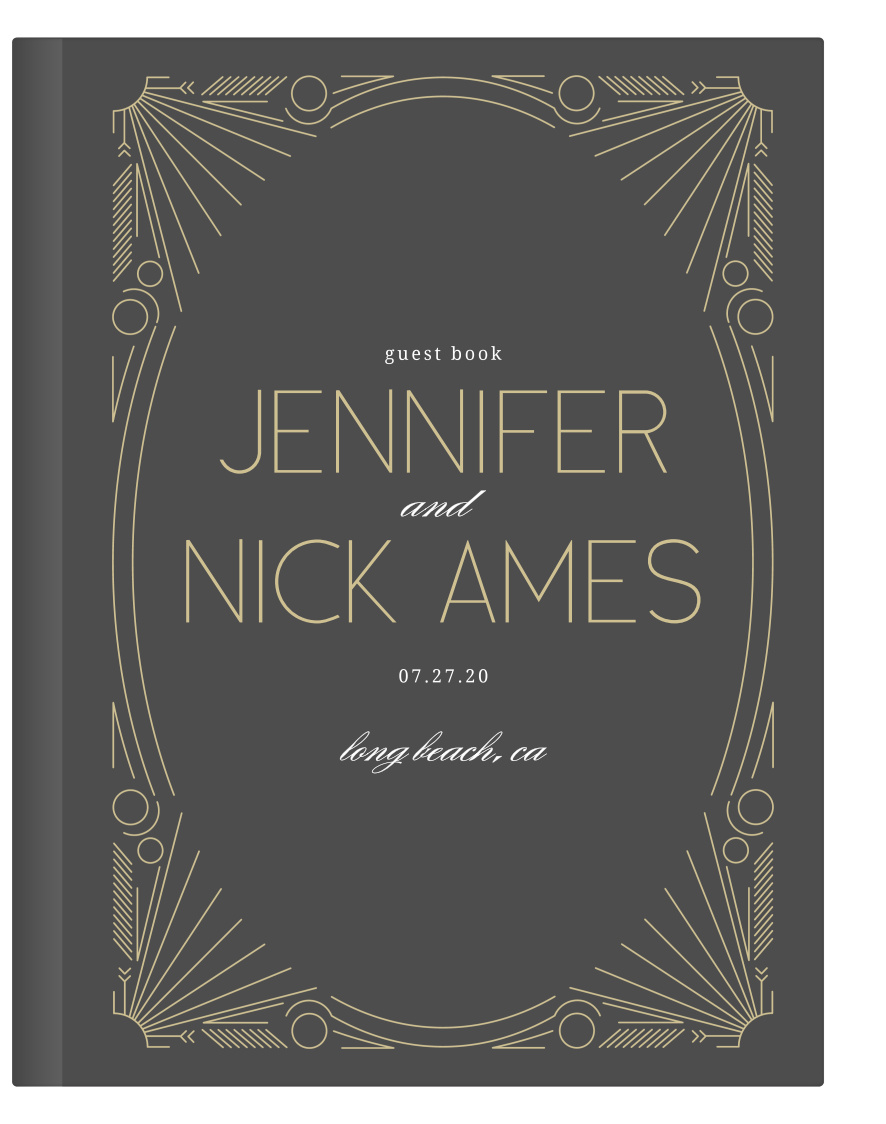 Framed Art Deco Guest Book
