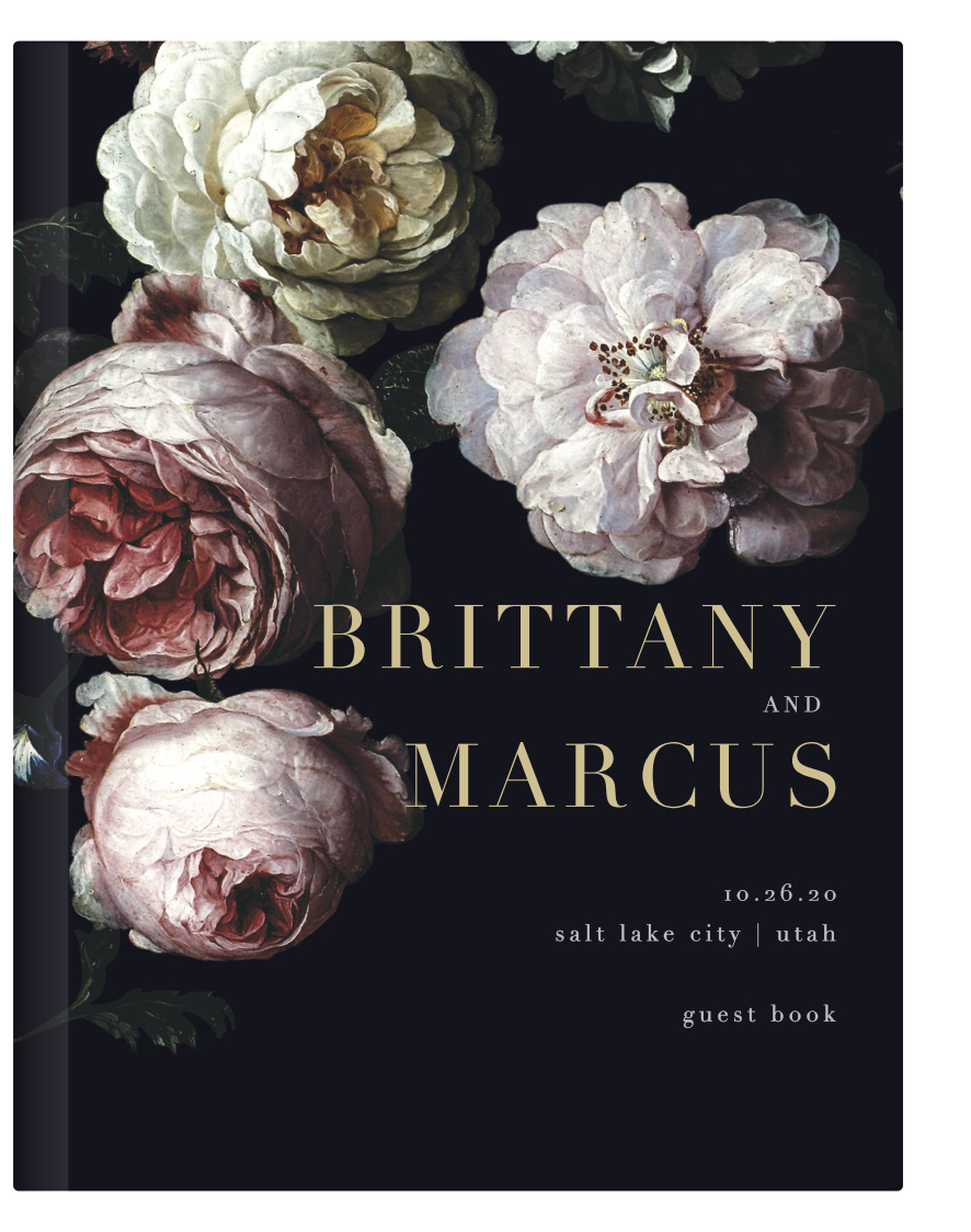 Moody Florals Guest Book