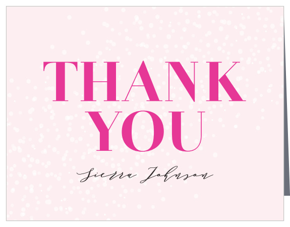 Thank everyone who could be a part of your special celebration with our Sweet Confetti Sweet Sixteen  Thank You Cards!