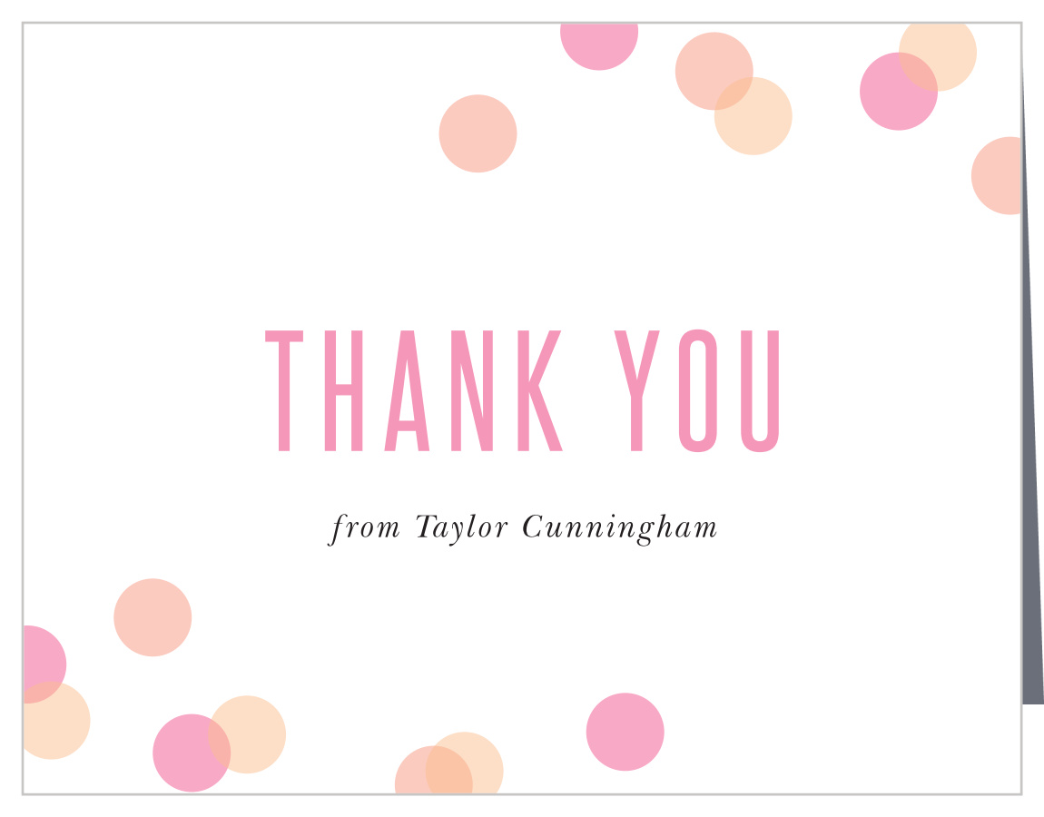 Confetti Overlay Milestone Birthday Thank You Cards