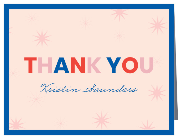 Don't forget to thank everyone who celebrated with you! Our Pink Star Sweet Sixteen Thank You Cards are just what you need!