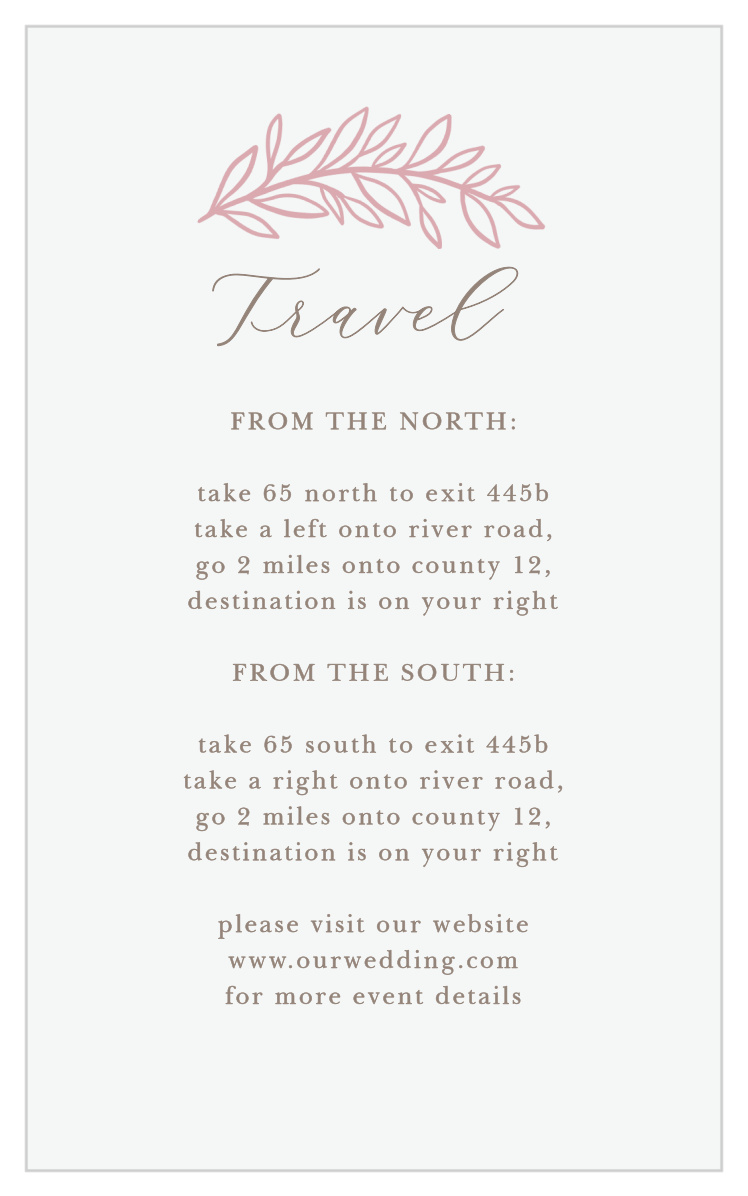 Circled Monogram Direction Cards