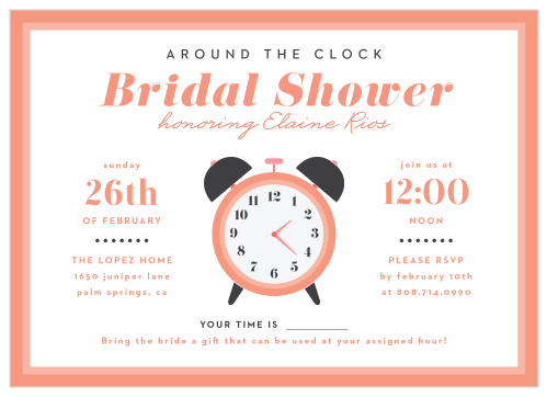 A fun theme shower invitation! A unique way to have a shower for the bride. Fun, creative, unique!