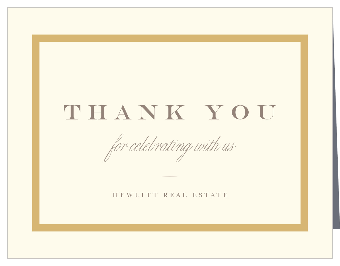 Golden Frame Thank You Cards