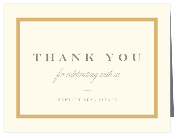 Golden Frame Thank You Cards