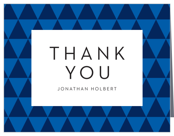 Show your appreciation in style with our Dazzling Triangles Milestone Birthday Thank You Cards.