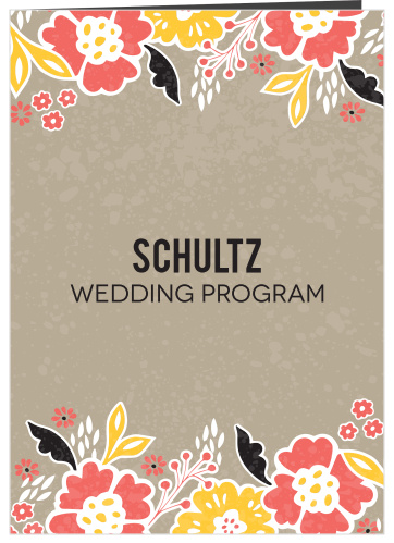 Our Flowering Love wedding program is a perfect match to the rest of our Flowering Love wedding suite.