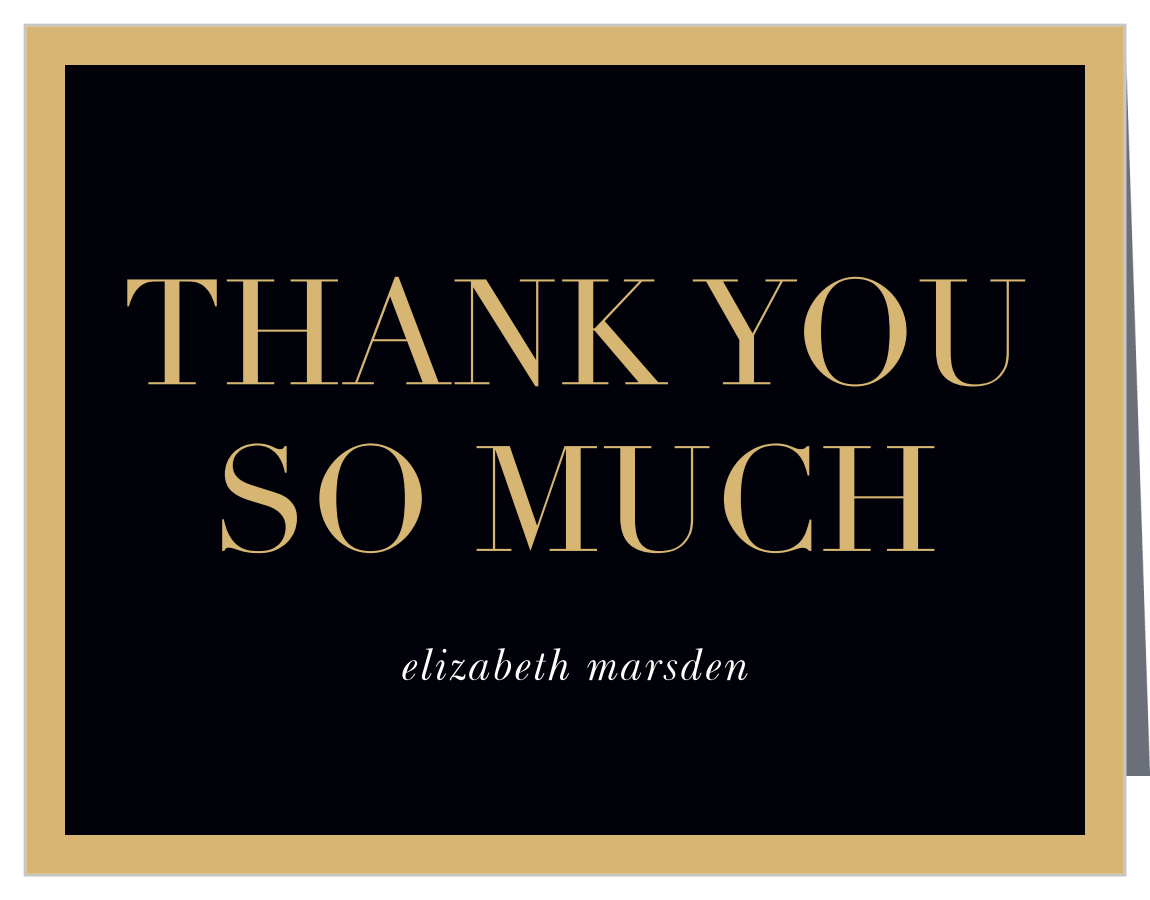 Golden Candles Milestone Birthday Thank You Cards