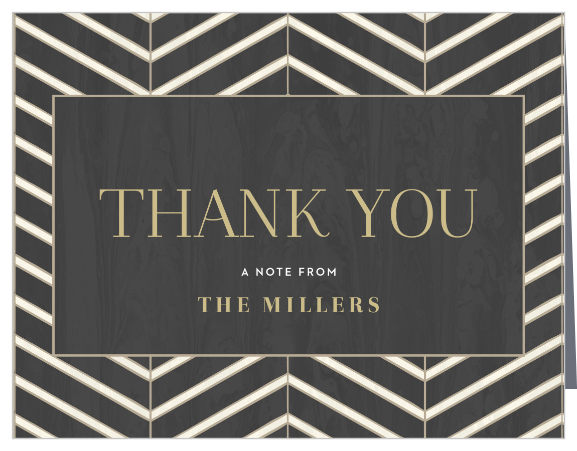Concrete Chevron Thank You Cards