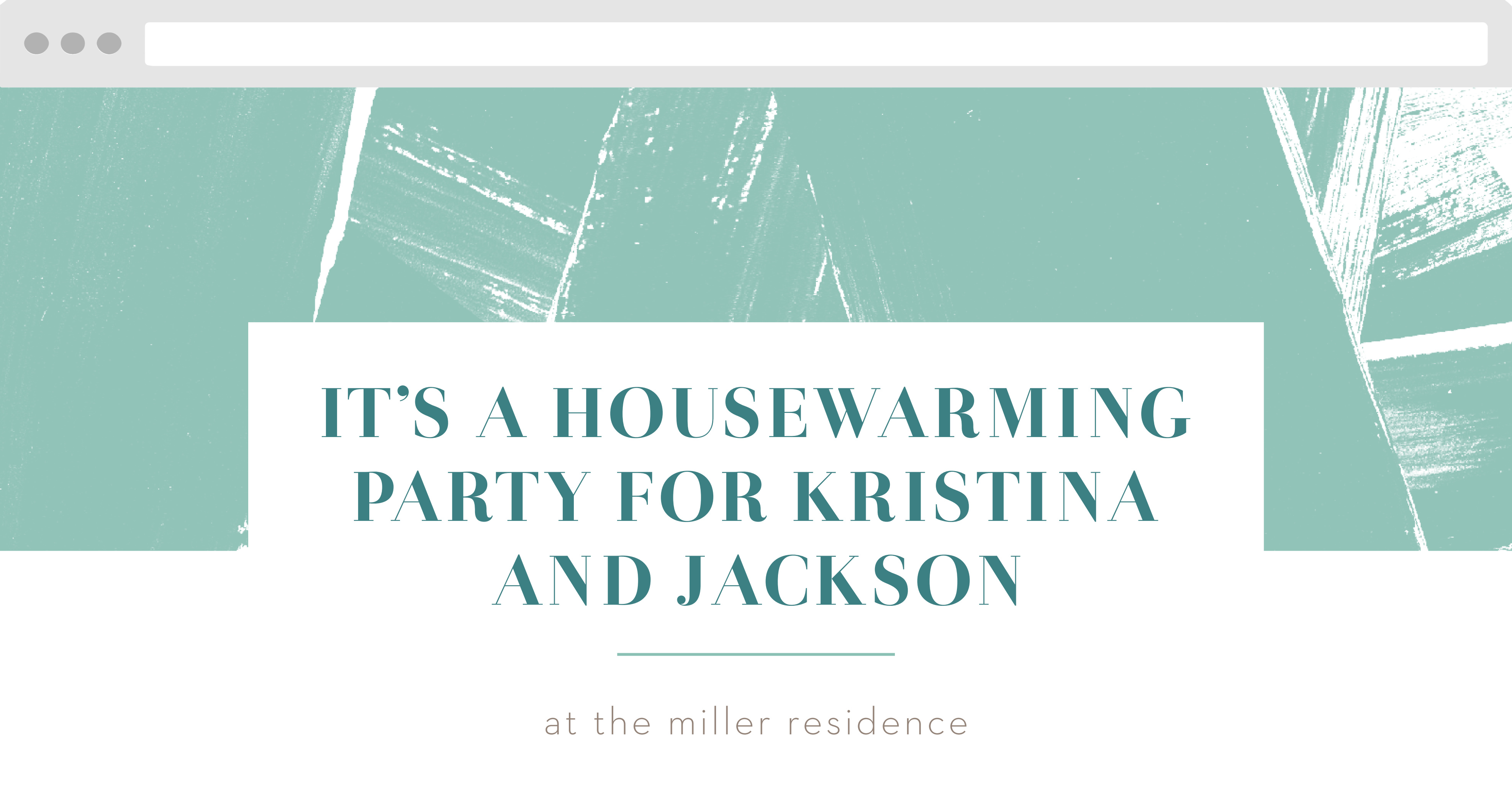 House Brushstrokes Housewarming Website