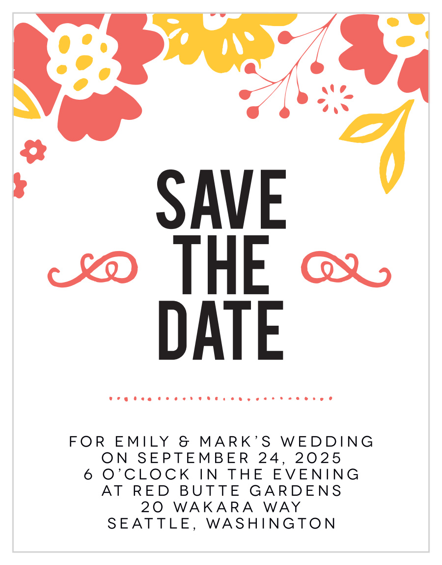 Flowering Love Save the Date Magnets