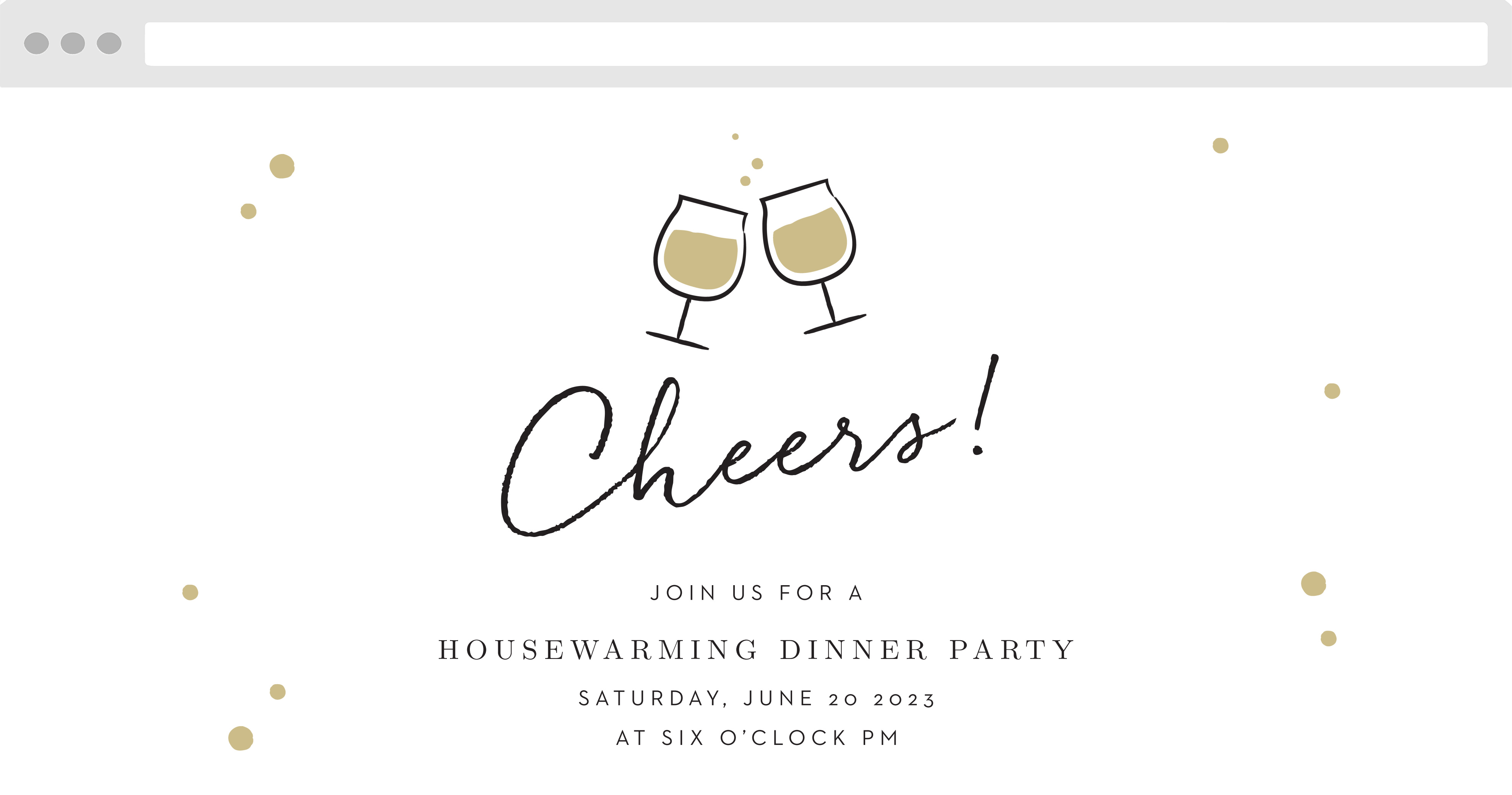 Warm Cheers Housewarming Website