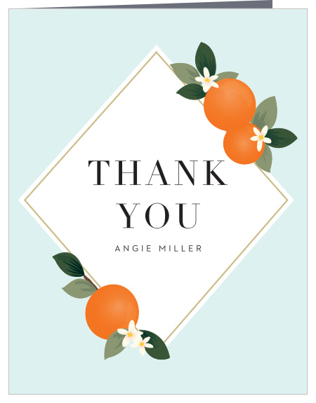 Choose our Citrus Brunch Adult Birthday Thank You Cards for a chic, classy way to thank your friends and family for celebrating your special day! 