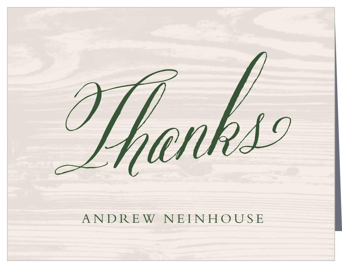Countryside Woodgrain Retirement Thank You Cards