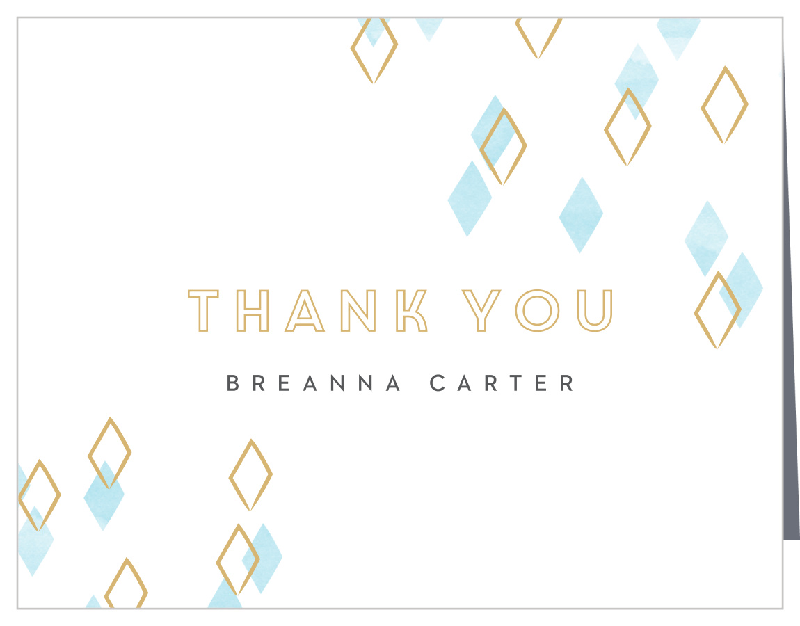 Geo Diamond Milestone Birthday Thank You Cards