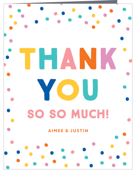 Partay Time Thank You Cards