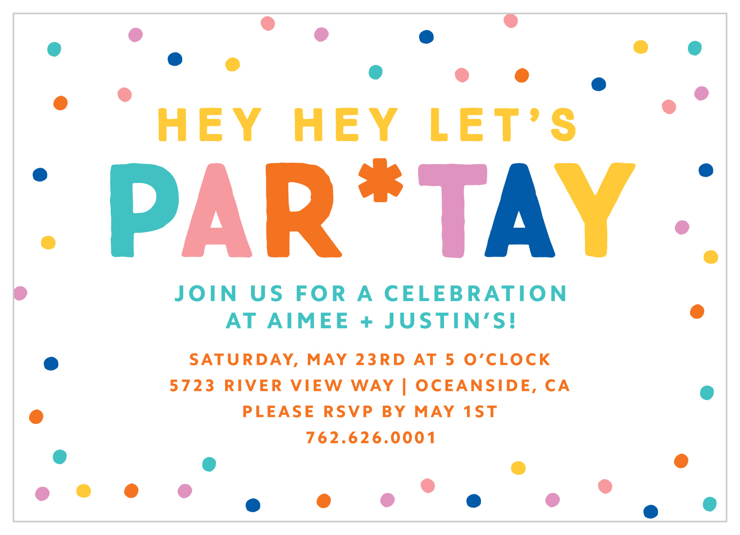 Partay Time Party Invitations
