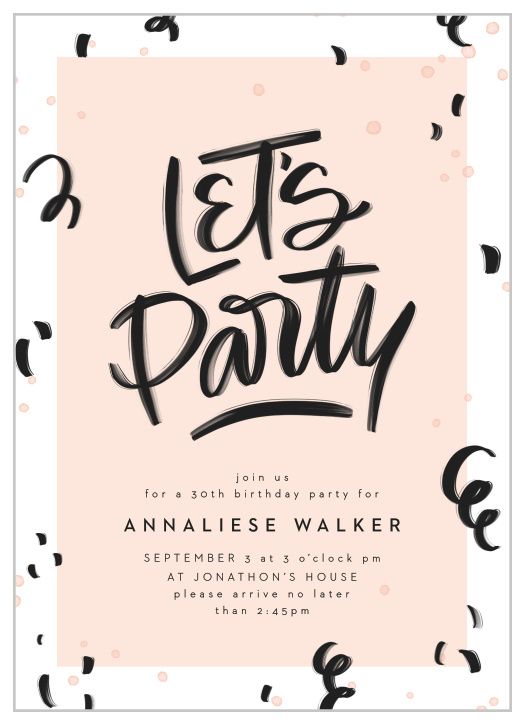 What a journey, you're turning thirty! Choose our Lettered 30th Party Milestone Birthday Invitations to ask your closest family and friends to come to celebrate with you!