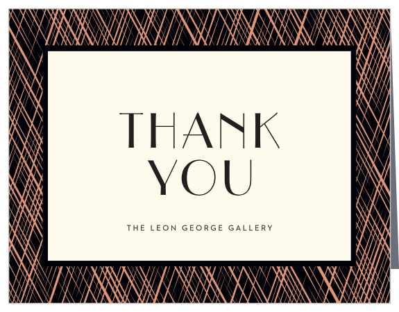 Crosshatch Frame Thank You Cards