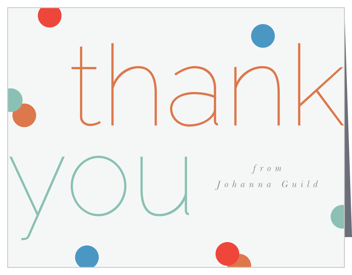 Confetti Time Milestone Birthday Thank You Cards