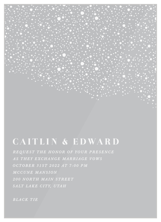 Gothic Halloween Clear Wedding Invitations