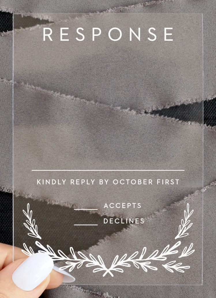 Gilded Frame Clear Response Cards
