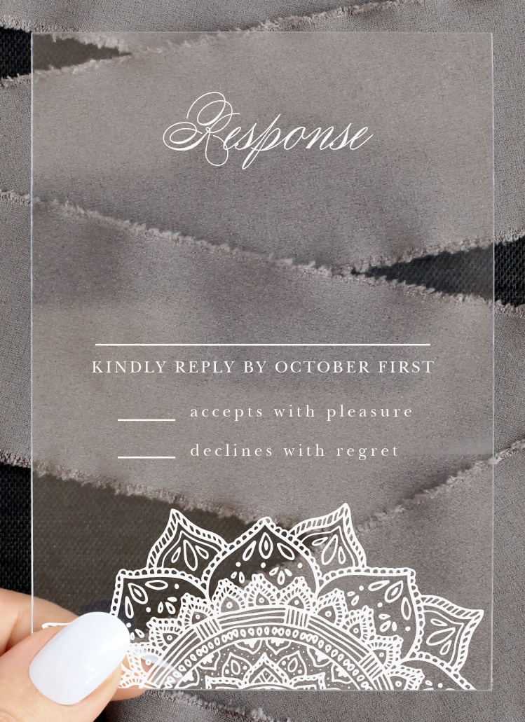 Indian Mandala Clear Response Cards