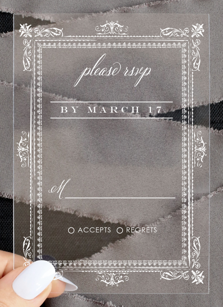 Elegant Frame Clear Response Cards
