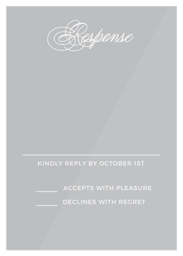 Monogram Simplicity Clear Response Cards