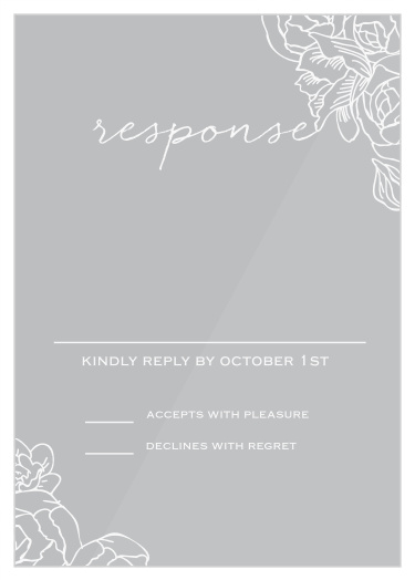 Our Elegant Blooms Clear Response Cards are the perfect way to collect a complete guest list for your big day!