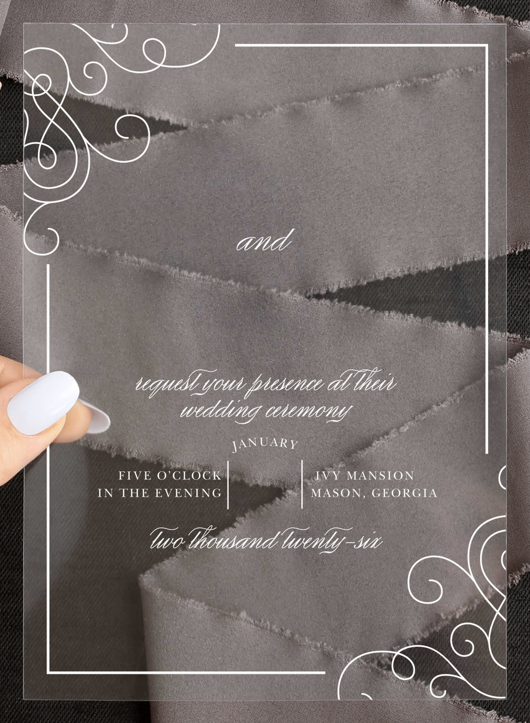 Color of Love Clear Wedding Invitations