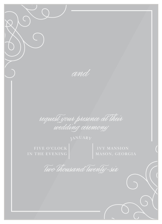 Color of Love Clear Wedding Invitations