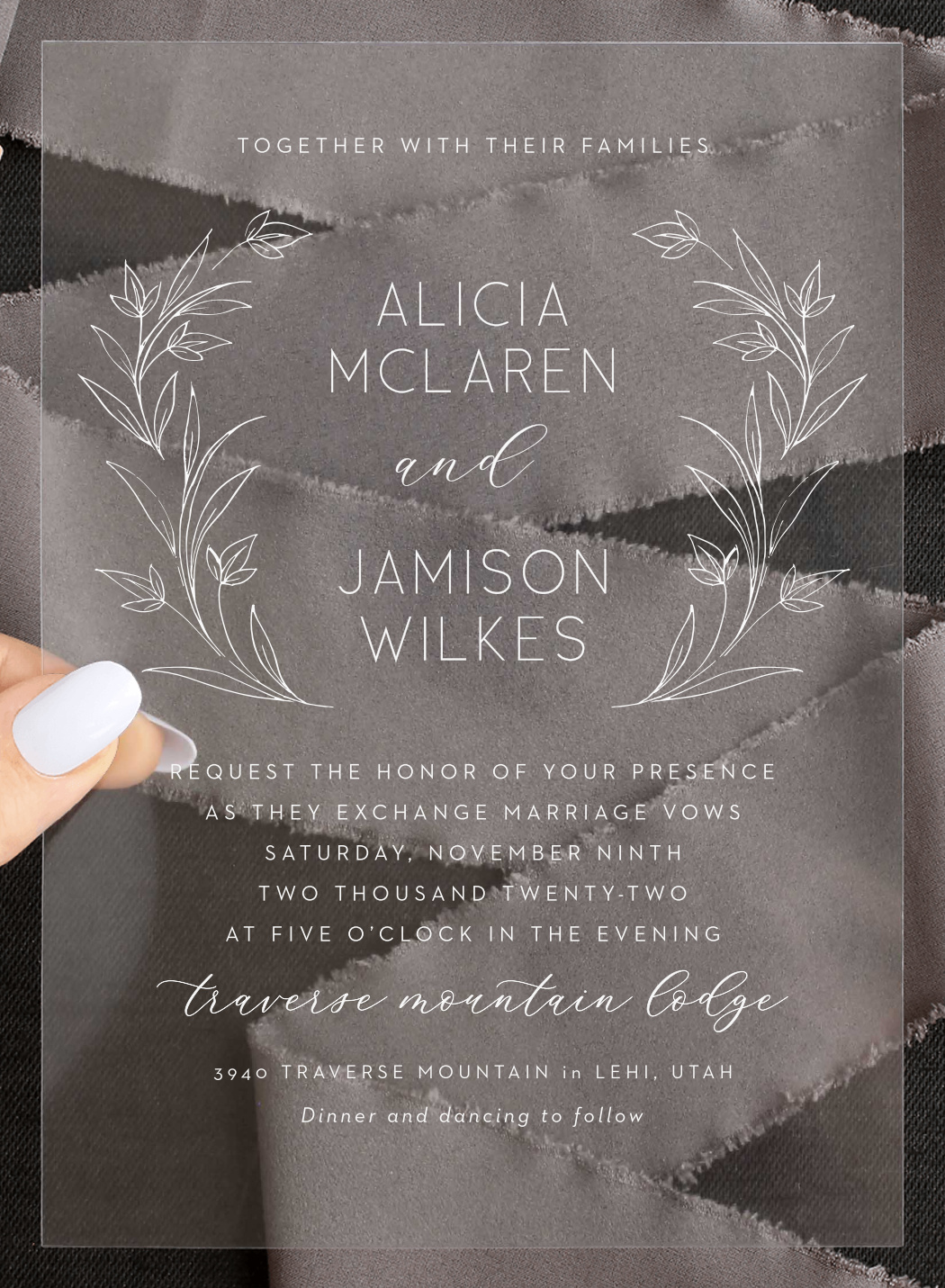 Redwood Forest Clear Wedding Invitations