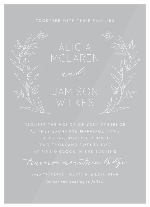 Redwood Forest Clear Wedding Invitations