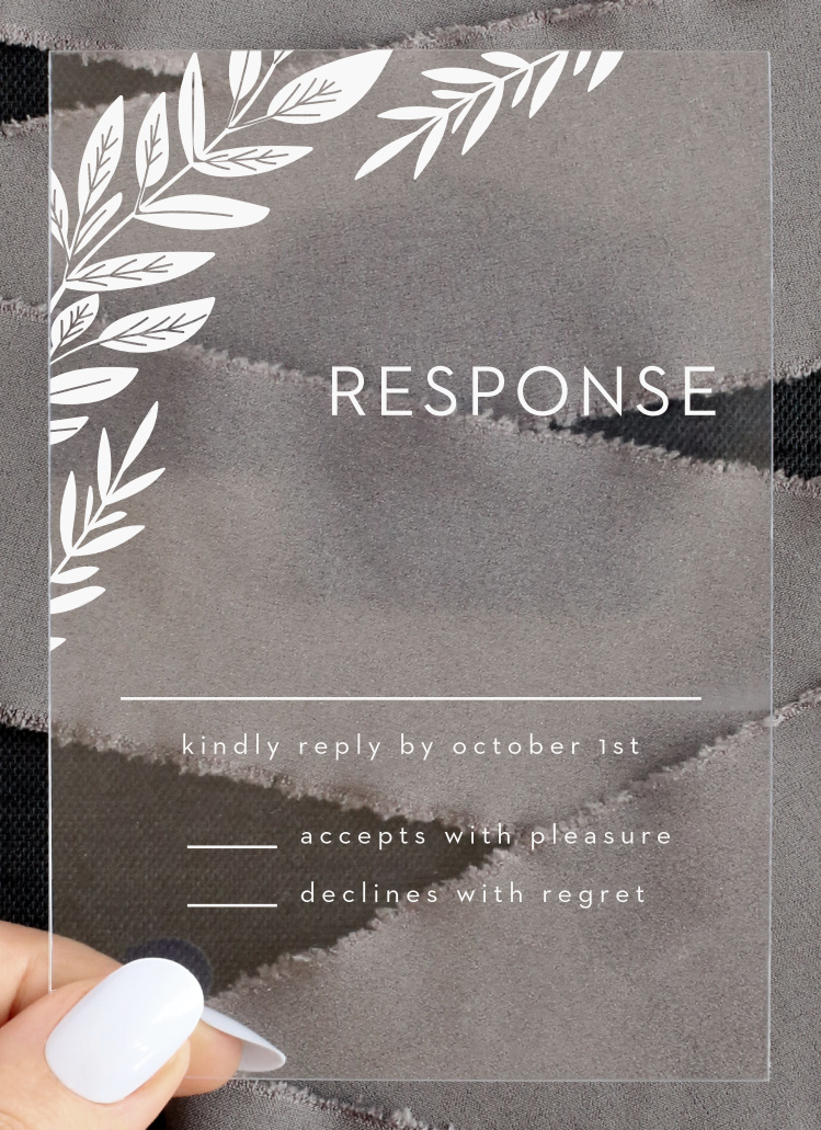 Graceful Garden Clear Response Cards