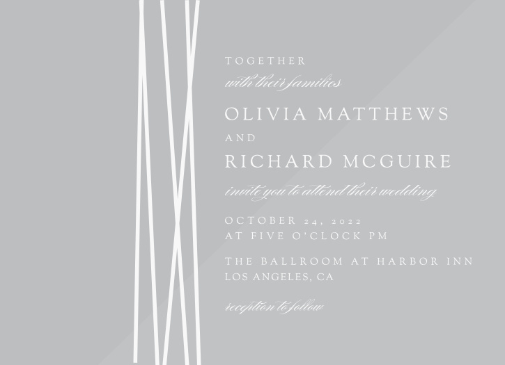 Formal Lines Clear Wedding Invitations