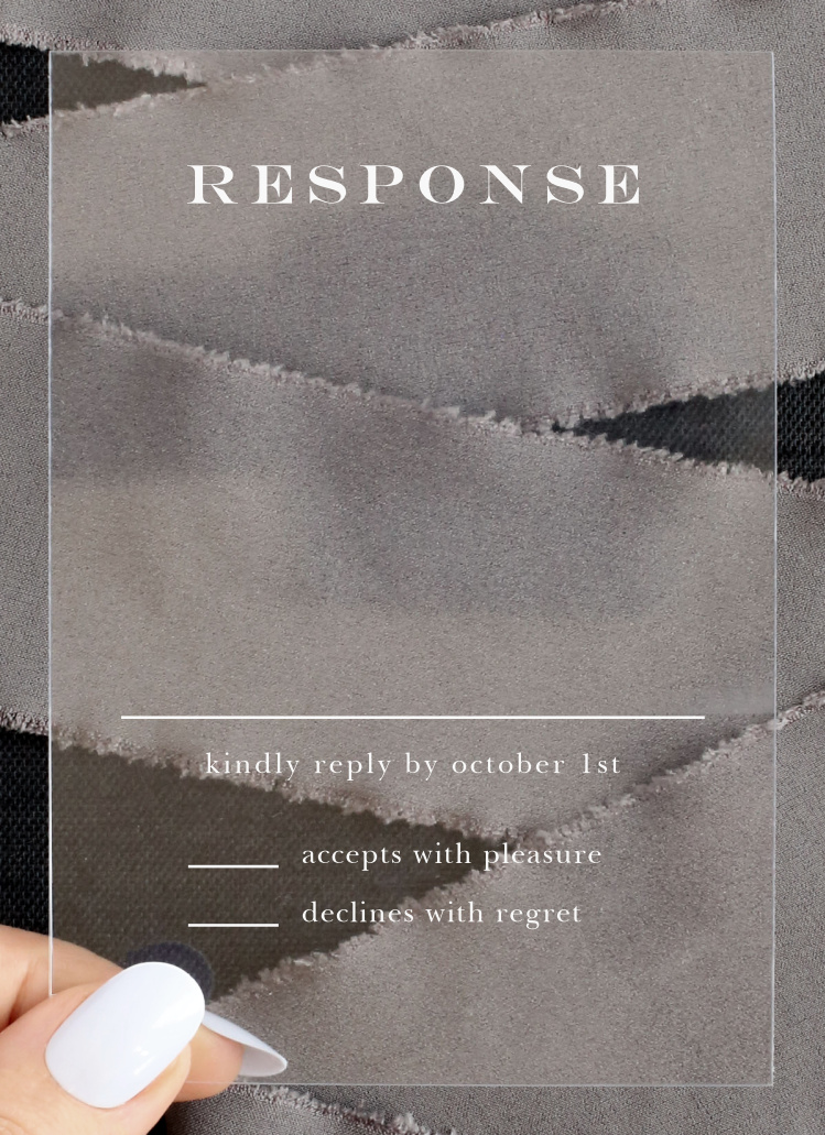 Peacock Flourish Clear Response Cards