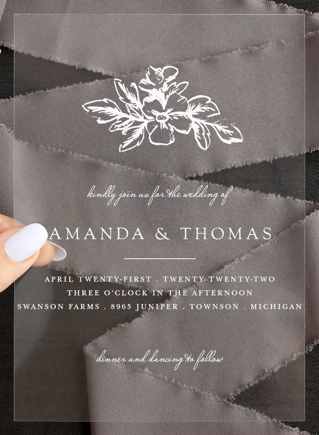 Soft Morning Clear Wedding Invitations