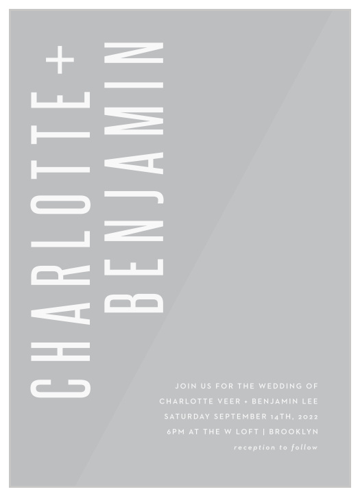 Minimal Print Clear Wedding Invitations