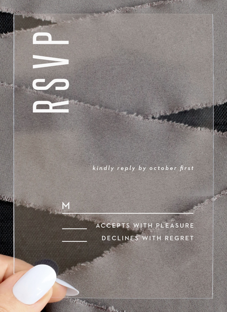 Minimal Print Clear Response Cards