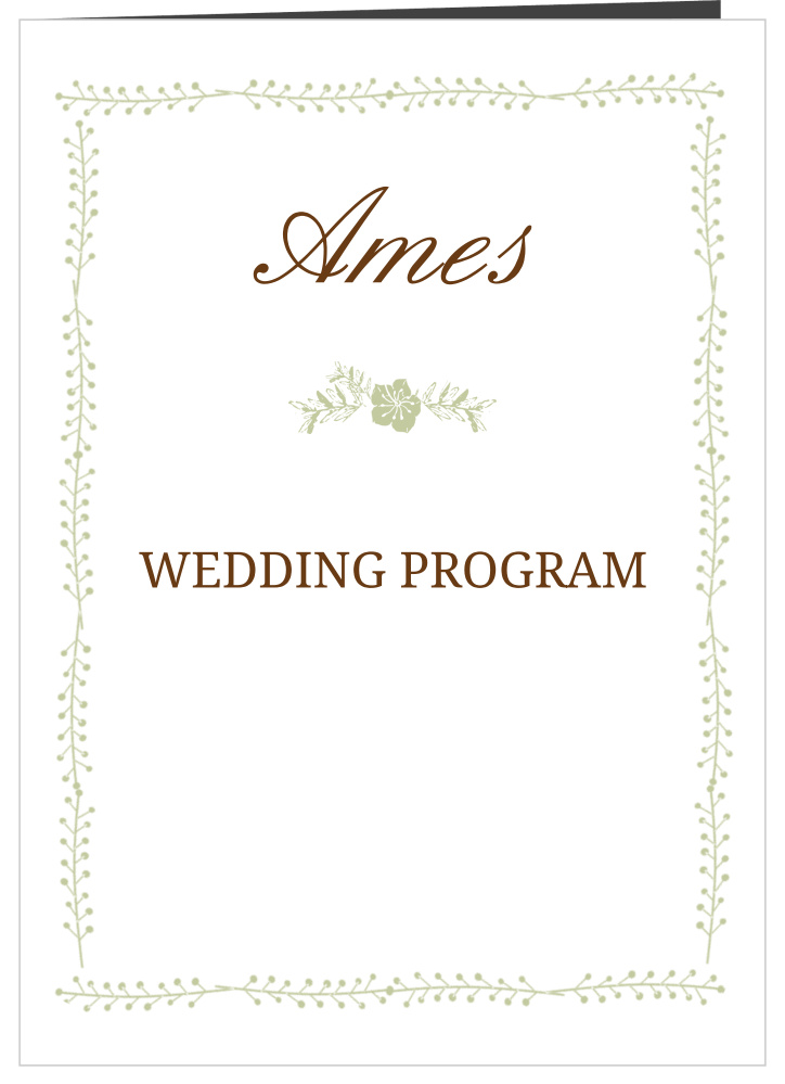 Flowering Border Wedding Programs