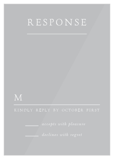 Our Celtic Knot Clear Response Cards are a perfectly simple way for you and your potential guests to communicate. 