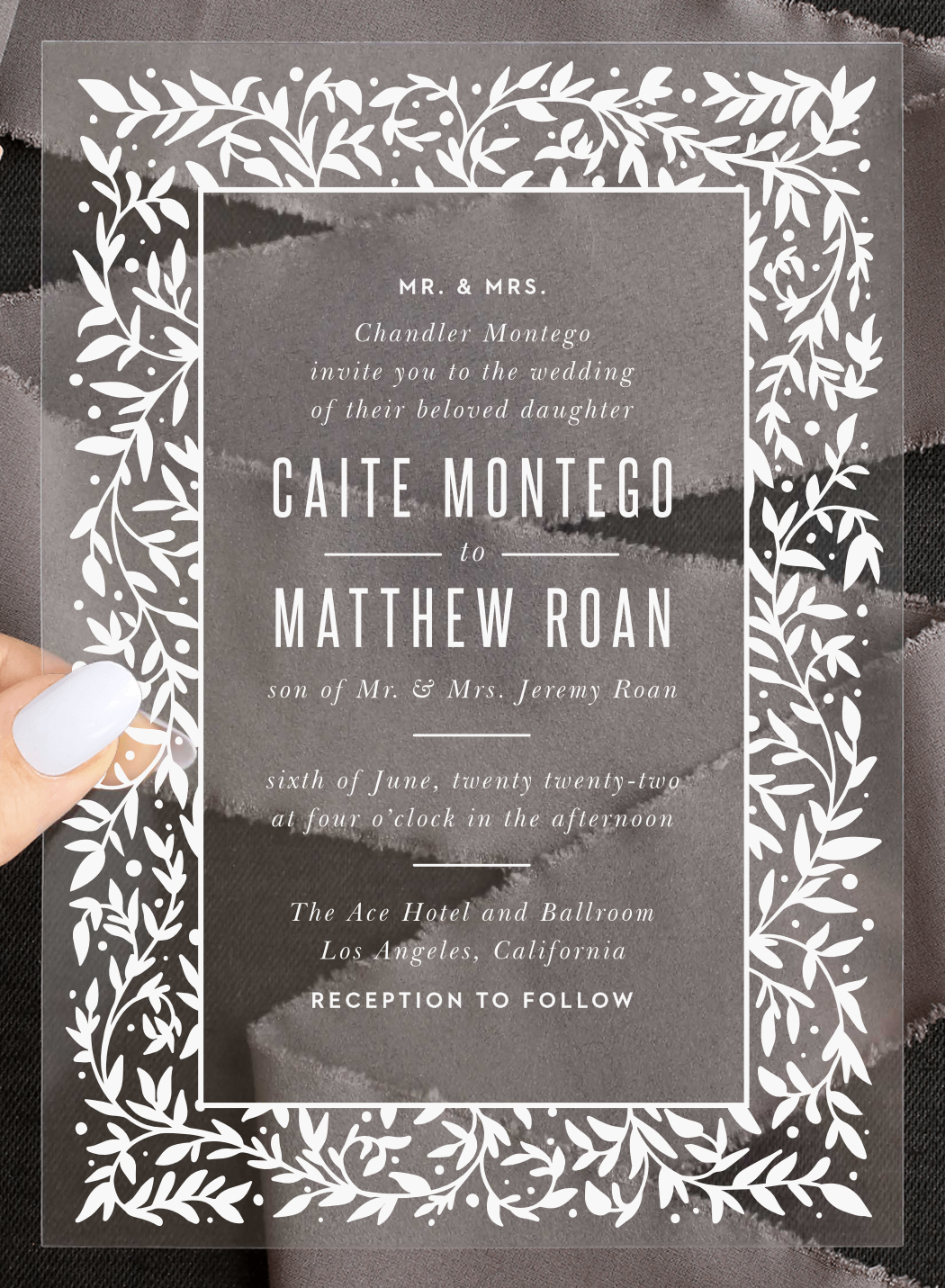Medieval Library Clear Wedding Invitations