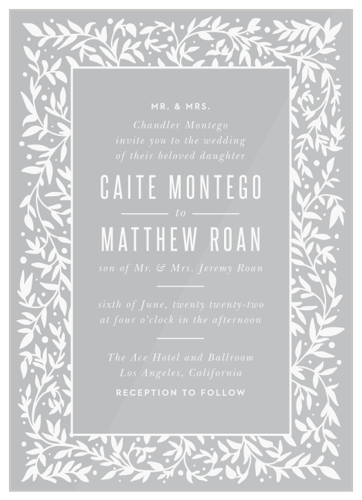 Medieval Library Clear Wedding Invitations