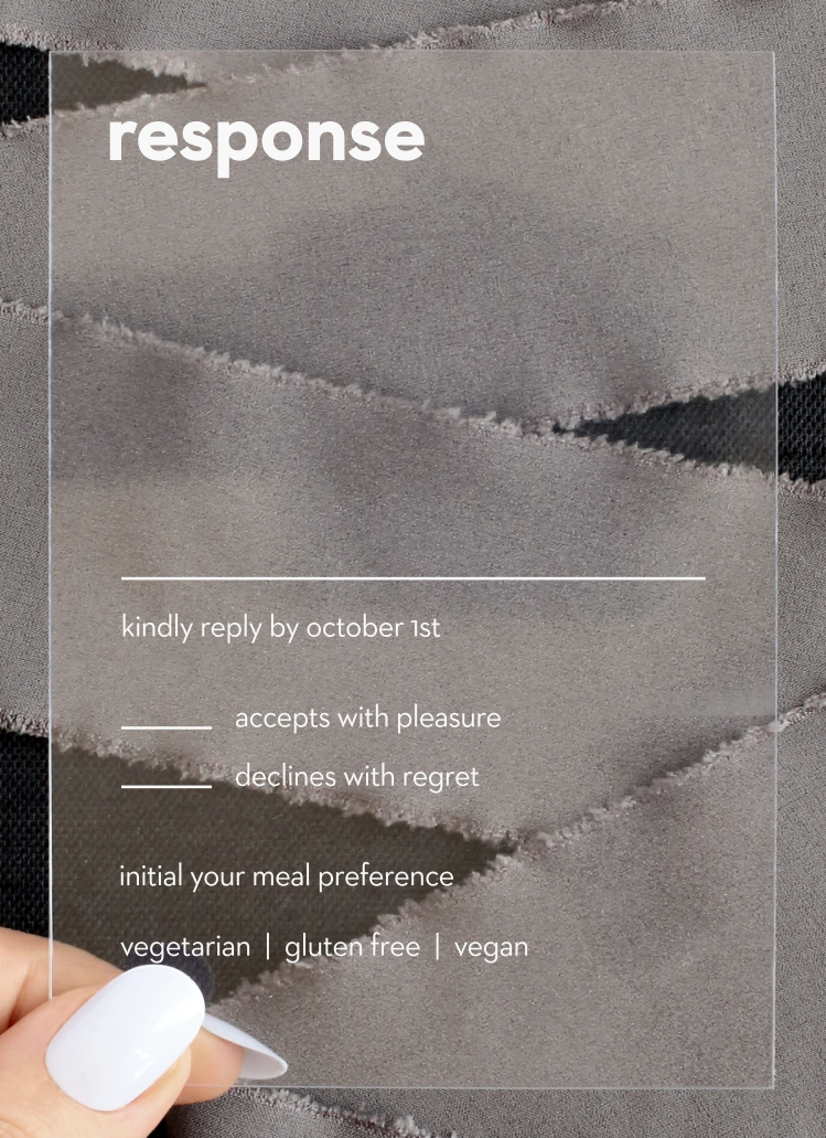 Minimal Type Clear Response Cards