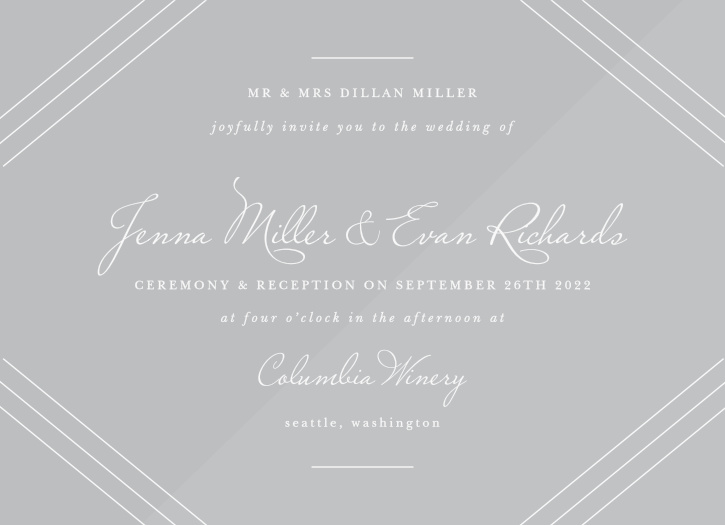 Indigo Infatuation Clear Wedding Invitations
