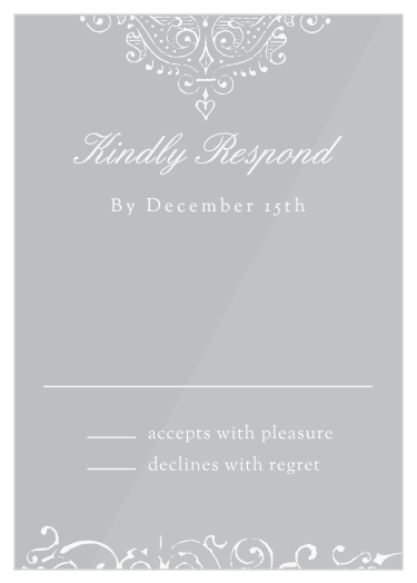 Scroll Monogram Clear Response Cards