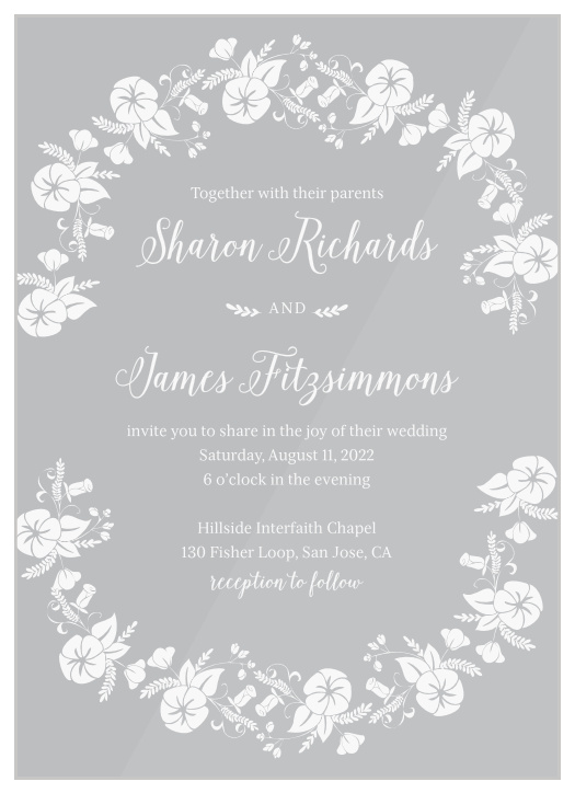 Your guests will adore the Vintage Blossom Clear Wedding Invitations once they receive them.