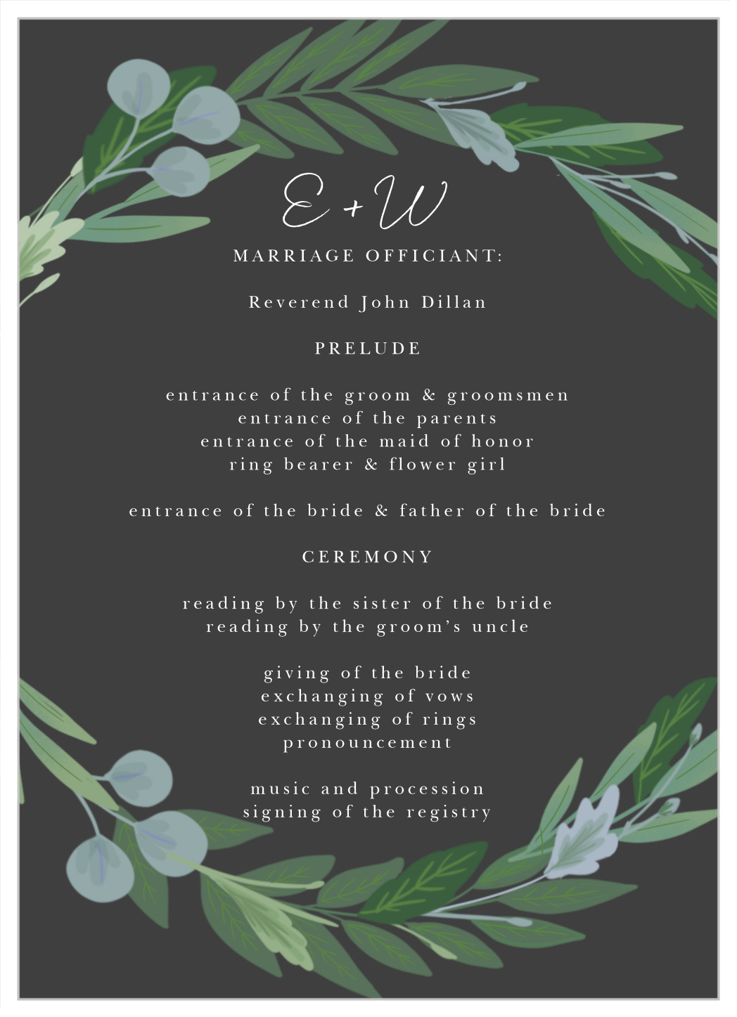 Bloom Abound Wedding Programs