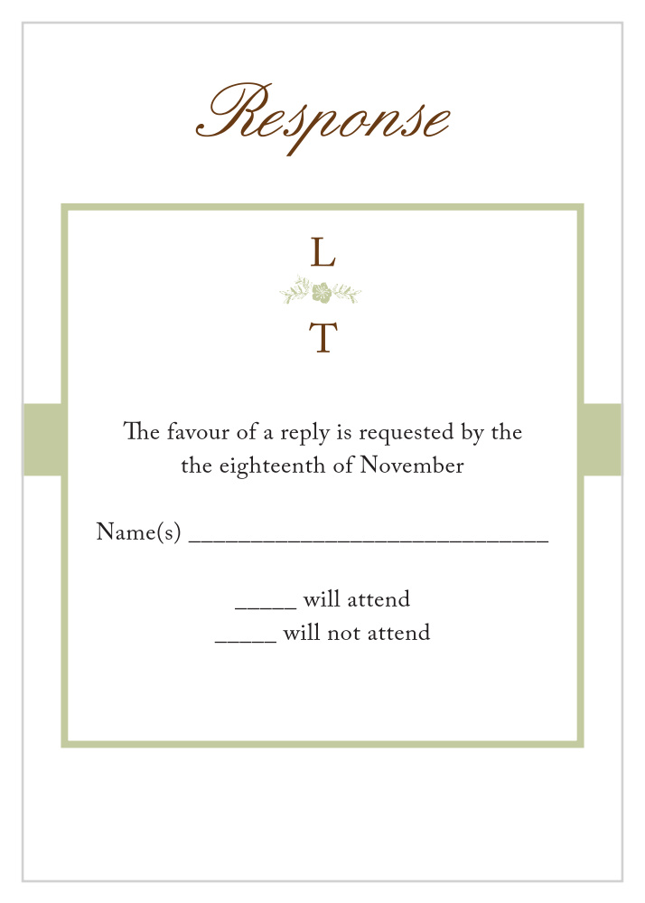 Flowering Border Response Cards